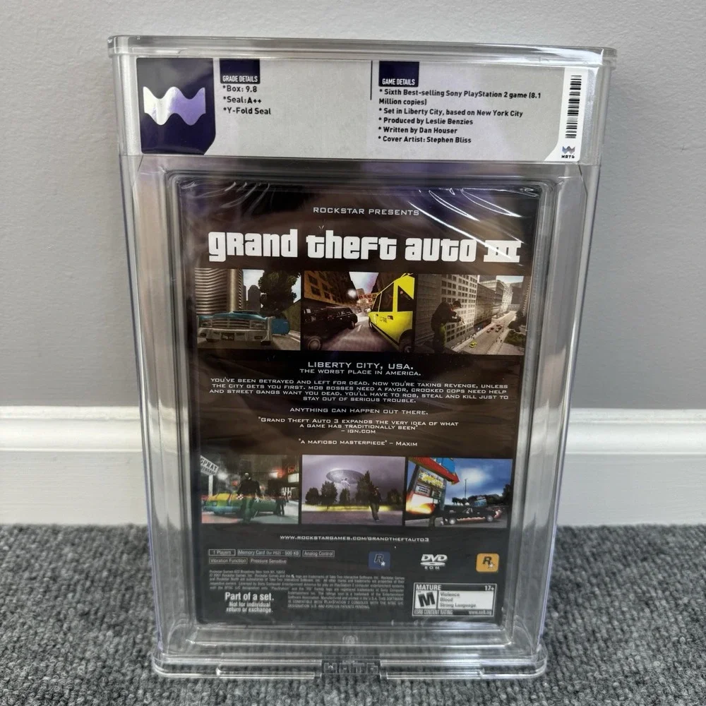 Grand Theft Auto III GTA‎ 3 Trilogy PlayStation 2 PS2 Graded WATA 9.8 A++ SEALED